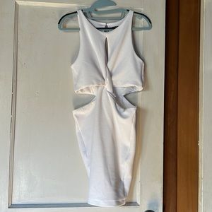White cut out dress